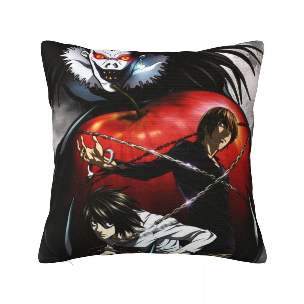 Anime Death Note Light Yagami Square Pillow Case Shinigami Cushion Covers Awesome Zippered Decor Pillowcase For Home 18"X18"