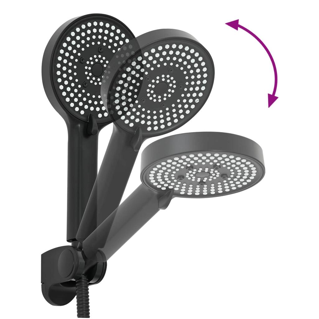 Shower Head Set Black G 1 2 Inch Brass