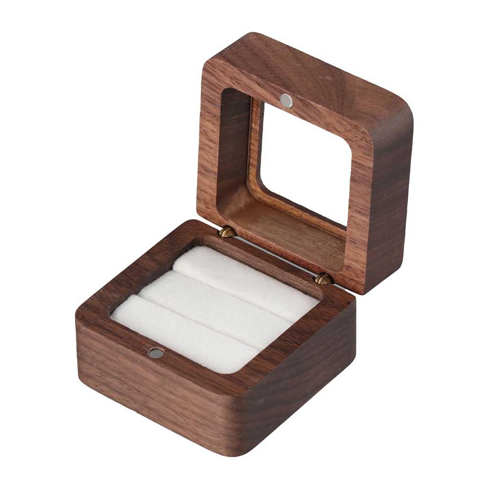 Engagement Ceremony Earrings Organizer Wooden Storage Box Ring Box Presentation Box Ring Bearer Box