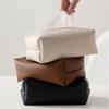 Artificial Leather Tissue Box Desktop Decoration Napkin Holder Tissue Storage Box  Living Room