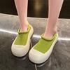 Нишевый дизайн спортивной обуви на толстой подошве с круглым носком для женщин на весну и лето 2025 года, новые повседневные кеды, универсальные большеголовые уродливо-милые туфли