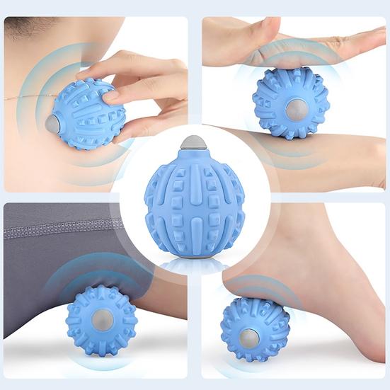 Вибрирующий массажный мяч, высокоинтенсивный массажер для облегчения боли, физиотерапия, портативный массажер для глубоких тканей, мяч для фасций