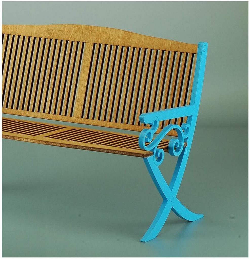 Kobaani Model Studio Серия кукол 1/6 Садовое длинное кресло Сборочный набор DS-001