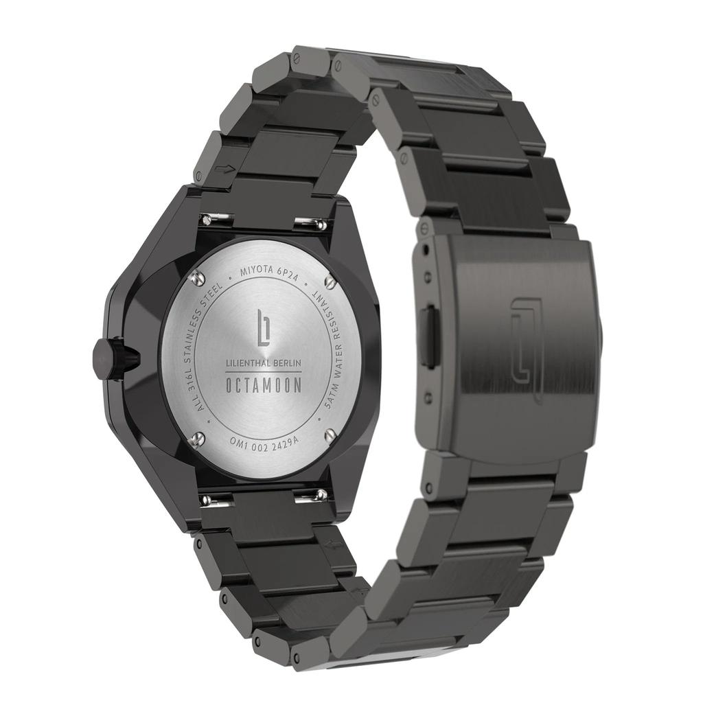 Lilienthal Berlin Moon Phase Made in Wristwatch, Germany, OM1-002-B040FB