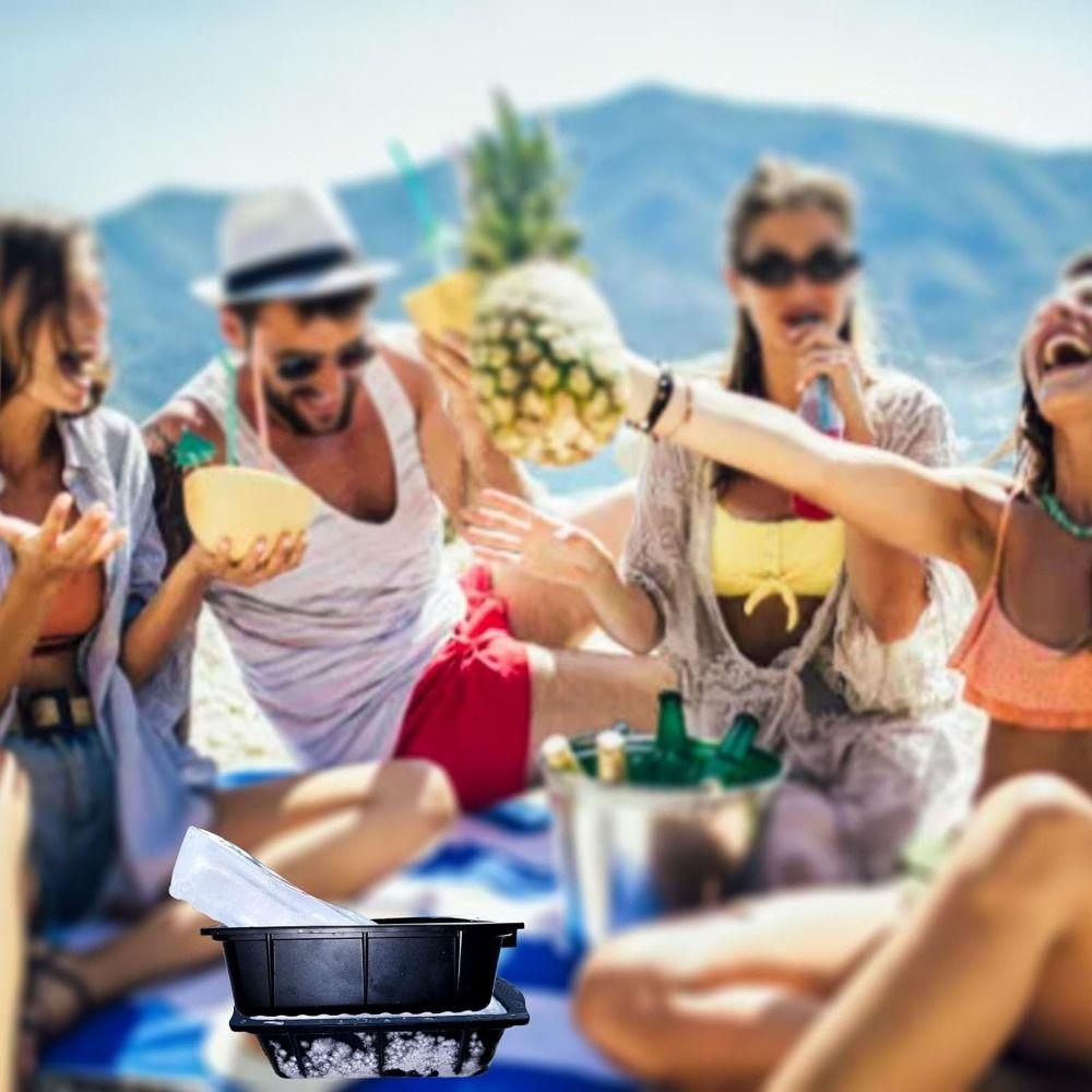 Foldable Silicone Ice Mold Non-Stick Extra Large Ice Box Dishwasher Safe Big Ice Tray  Tub