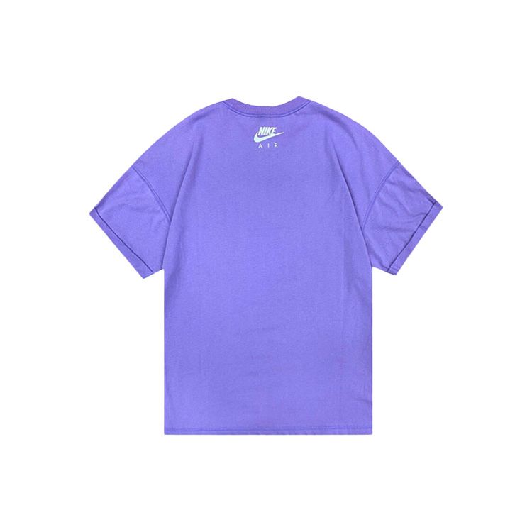 Nike Round Neck Pure Cotton Casual Sports Short Sleeve Drop Shoulder T-Shirt Women T-Shirt Purple CN7086-567