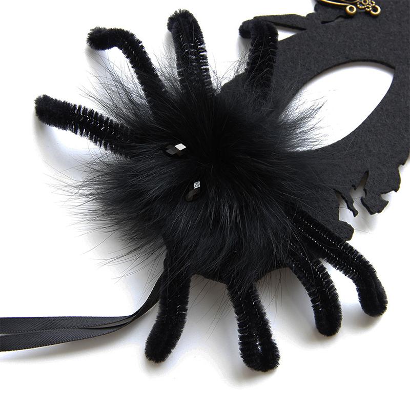 Halloween Spider Eye Masks Cosplay Felt Half Face Fancy Dress Ball Party Props Supplies