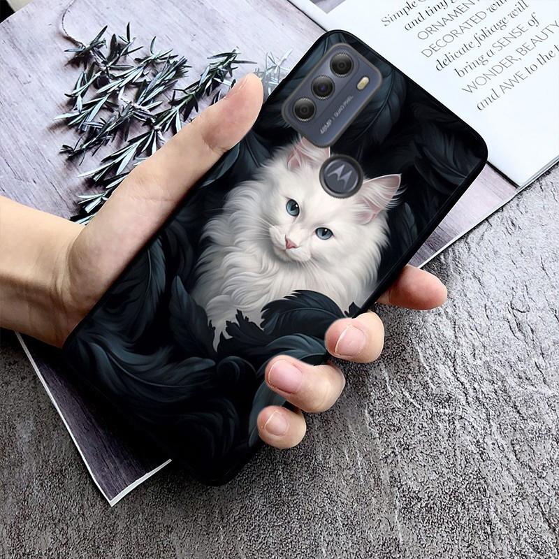 Чехол для телефона Cat Art для Moto Edge 50 40 Pro Edge 40 30 Ultra Neo Fusion G Power G Stylus G Play E32 E20 E40