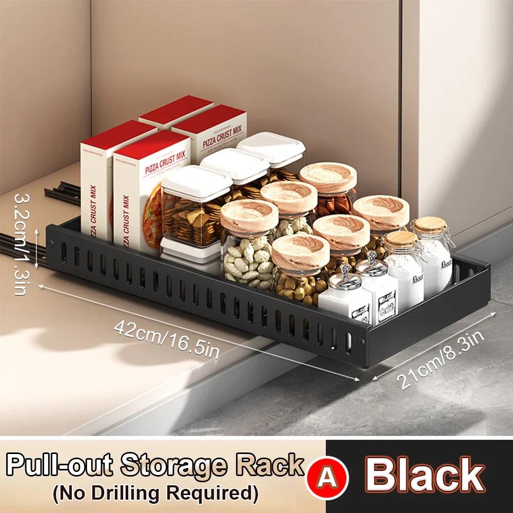 NEW Kitchen Multifunctional Organizer - Pull-Out for Pots/Pans, Sliding Lid Holder, Spice Rack & Dish Drying Racks Drawer