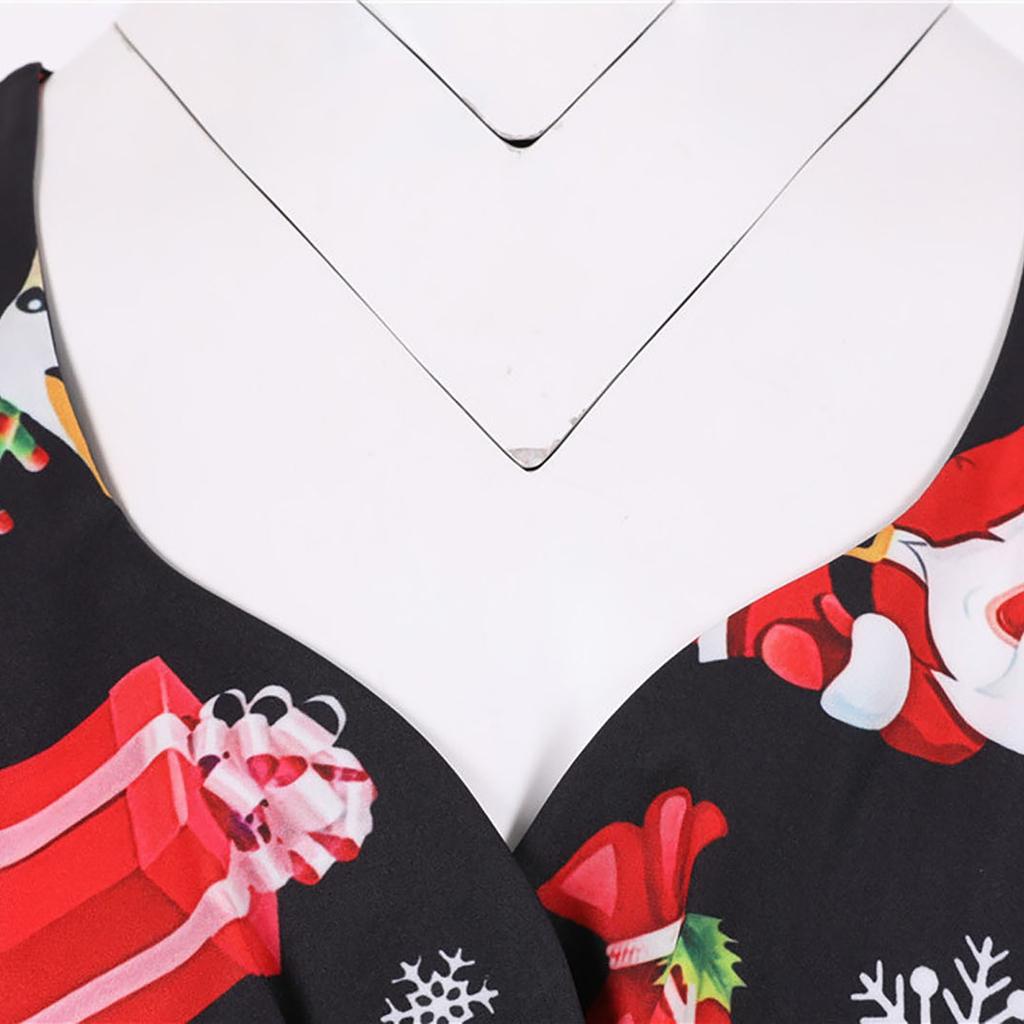 Женское винтажное платье для выпускного вечера с коротким рукавом в стиле Рождества 1950-х годов для домохозяйки