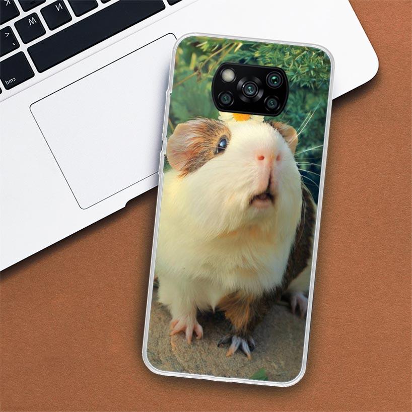 Милый чехол для телефона с изображением хомяка для Xiaomi Poco X3 Nfc X4 Gt X5 Pro M5S M4 M3 M2 F5 F4 F3 F2 F1 Mi Note 10 Fundas Shell