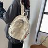 Retro Schoolbag Simple Shoulder Bag Leisure Fashion Canvas Leisure Backpack  Student