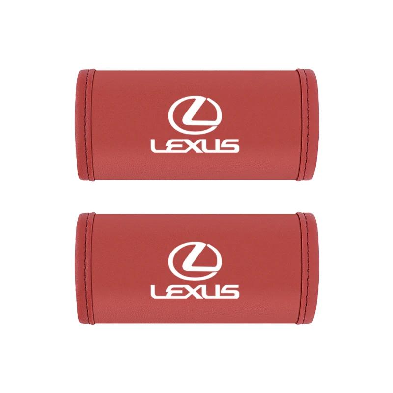 THQP1 2Pc Car Anti Slip Pull Glove Car Interior Leather Handle Protector Cover For Lexus GS300 LS RX300 IS250 RX IS350 IS200 UX250h UX