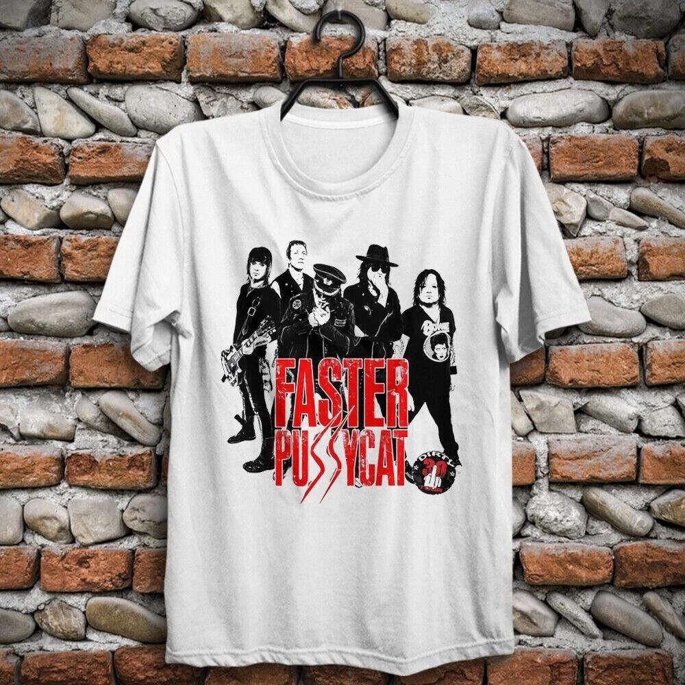 Faster Pussycat Band T-Shirt Taime Downe Wake Me When It Over NI832