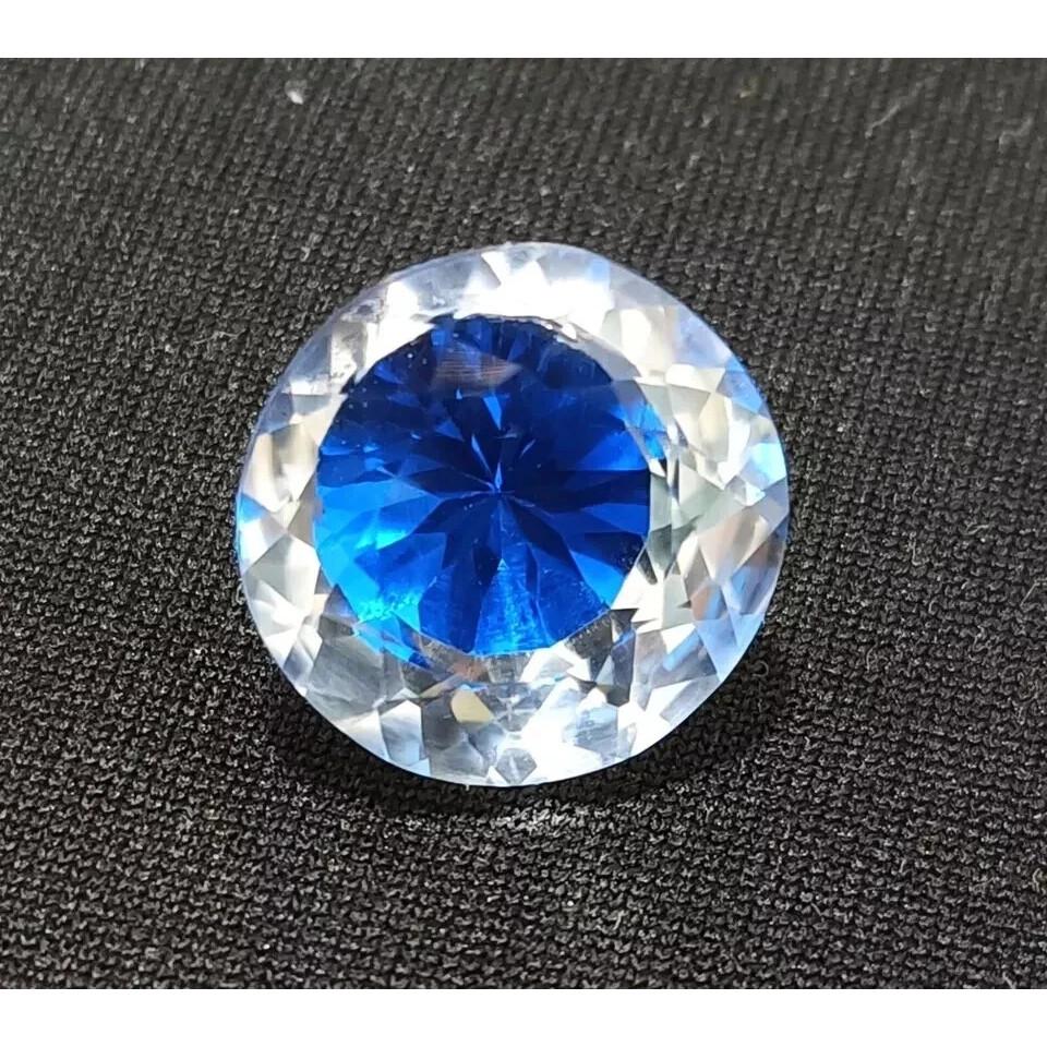 Pitambari Sapphire Bi-Color & Stud Making Round Cut 10+ Ct Beautiful Gemstone