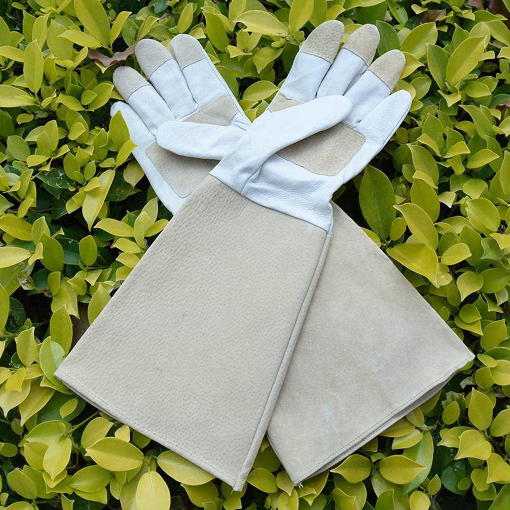 Перчатки для садоводства из свиной кожи, устойчивые к проколам, для улучшенной защиты, перчатки из микрофибры