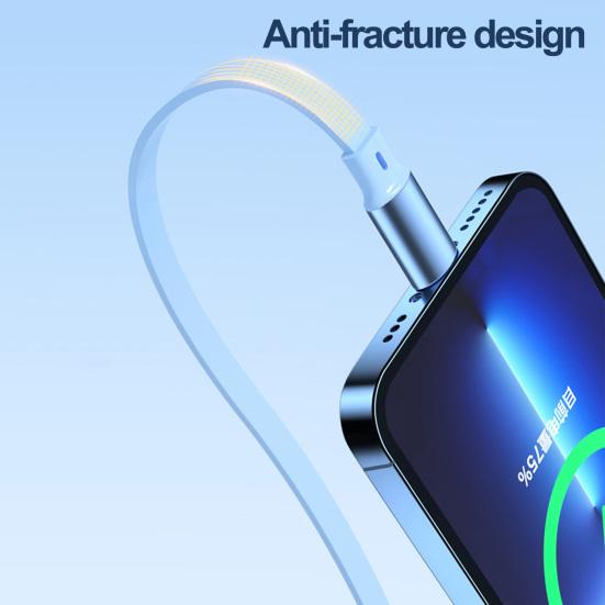 Кабель для передачи данных, 100 Вт, алюминиевый корпус, сверхбыстрая зарядка 3-в-1, растягивающийся кабель с низким энергопотреблением, кабель типа C/Micro USB/8-контактный