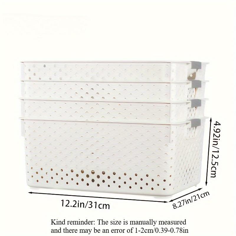 2pcs Multifunctional Plastic Storage Boxes Home Kitchens Bathrooms Bedrooms Offices Storage Baskets Containers Home Organization