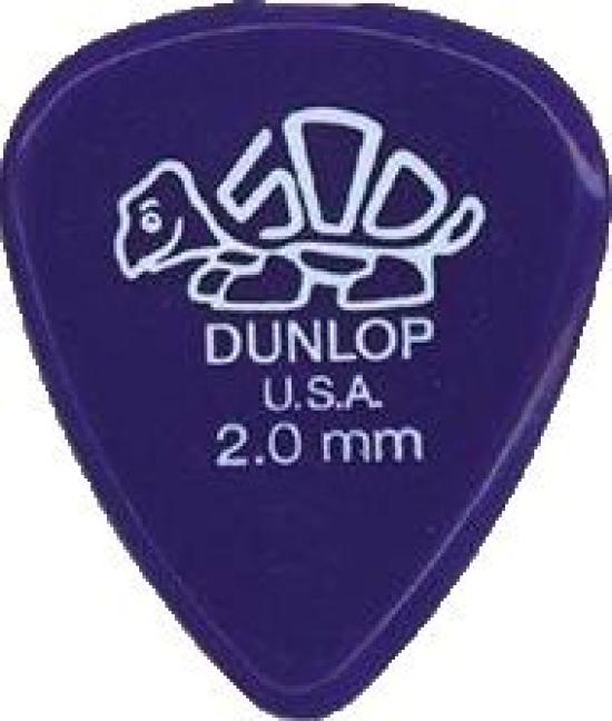 Jim Dunlop Delrin Picks Includes Jim Dunlop Delrin Picks and Musent Custom Players Picks (24-Pack) - 2.00mm 41B200-PUR-24P