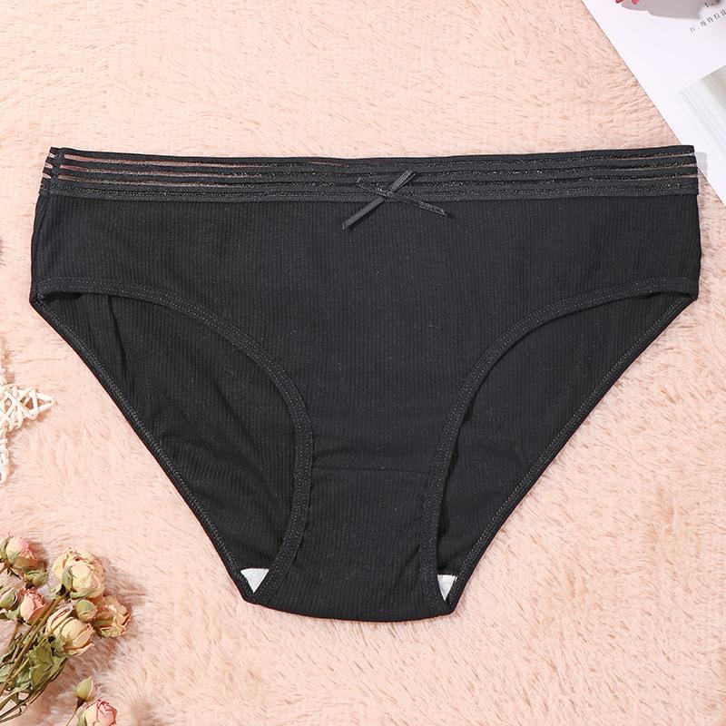 CFSC Women's Large Size Underwear Solid Color Print Underwear