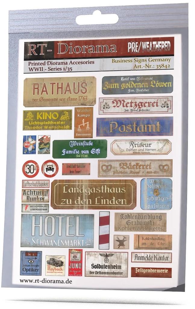 RT Диорама Масштаб 1/35 Печатный Аксессуар Вторая мировая война Немецкий Знак Миниатюрный Аксессуар RTD35842 (Декорации)