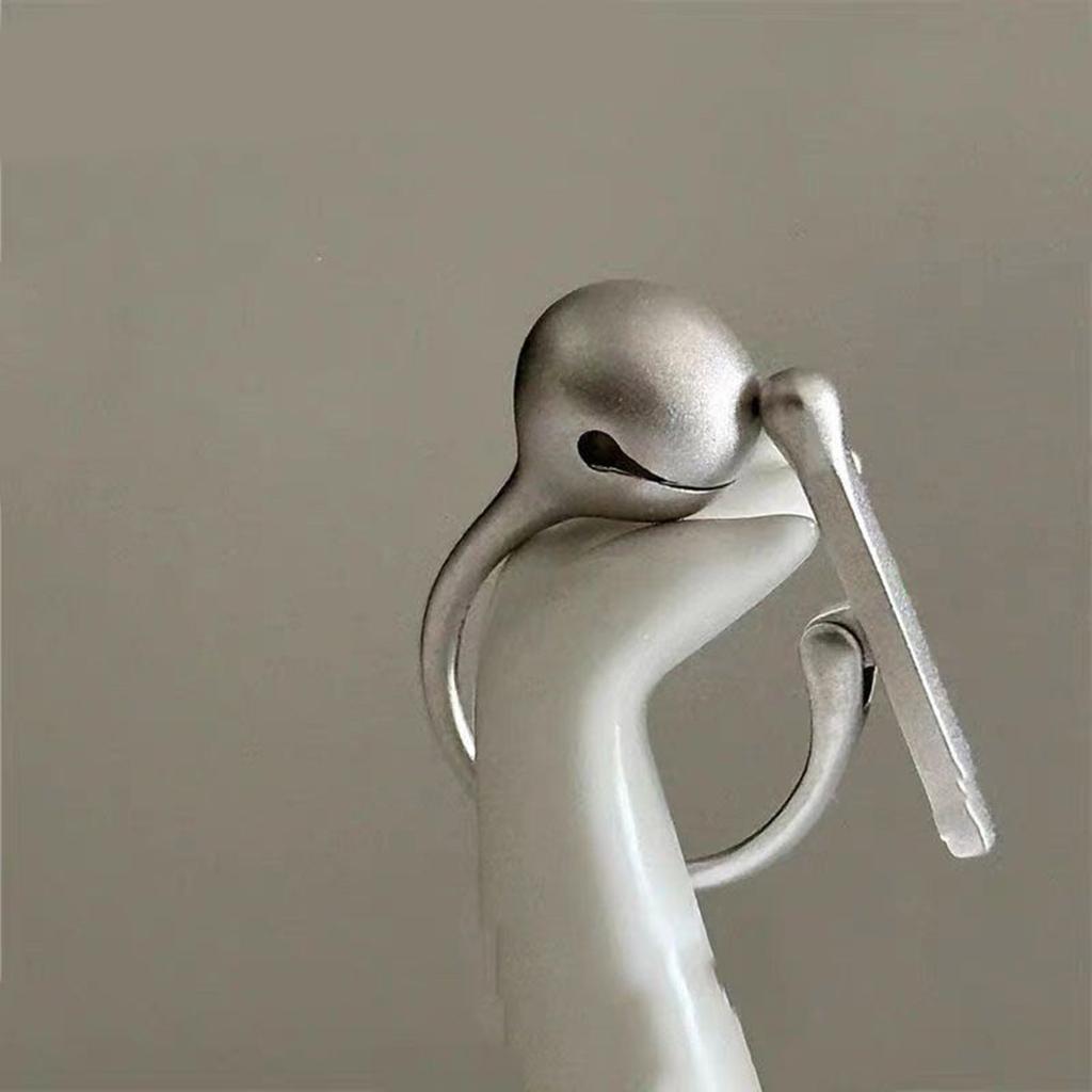 Уникальный дизайн Muyu Pattern Rings Прочный сплав Удобный аксессуар Портативный для модных мужчин и женщин Повседневное использование