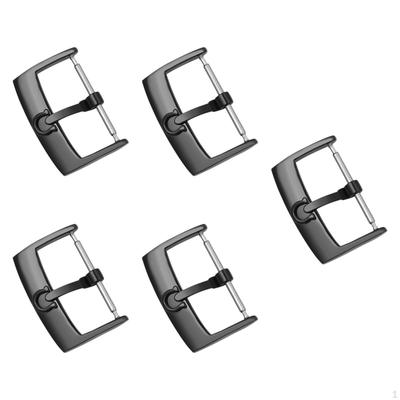 5 шт. пряжки для часового ремешка из нержавеющей стали, сменная застежка из искусственной кожи, пряжка-булавка