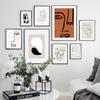Abstract Line Face Gallery Art Poster Beige Black Canvas Painting Trendy Boho Pictures Room Wall Decor Interior Home Decoration