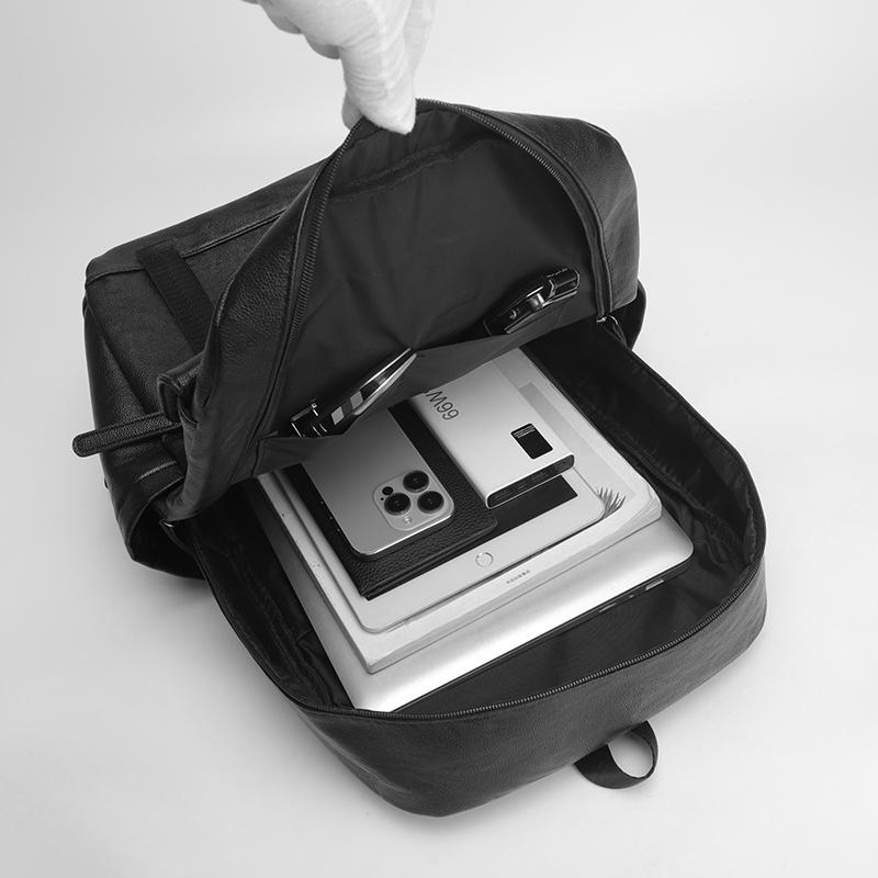 Мужской ПУ рюкзак деловой компьютерный рюкзак большой емкости рюкзак для улицы студенческий школьный рюкзак