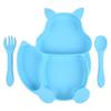 1 Set Silicone Baby Feeding Bowl Tableware Waterproof Spoon Fork Non-Slip Crockery Safe Silicone Dishes for Baby Bowl Baby Plate