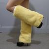 Plush Furry Leg Warmers for Women Cozy Winter Boot Toppers Cuffs Thermal Warm Fuzzy Foot Covers Footless Socks Gaiters