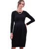 Business Casual Breastfeeding Maternity PEACHEY Black [Serafin] Dress, Dress, LS, Women's