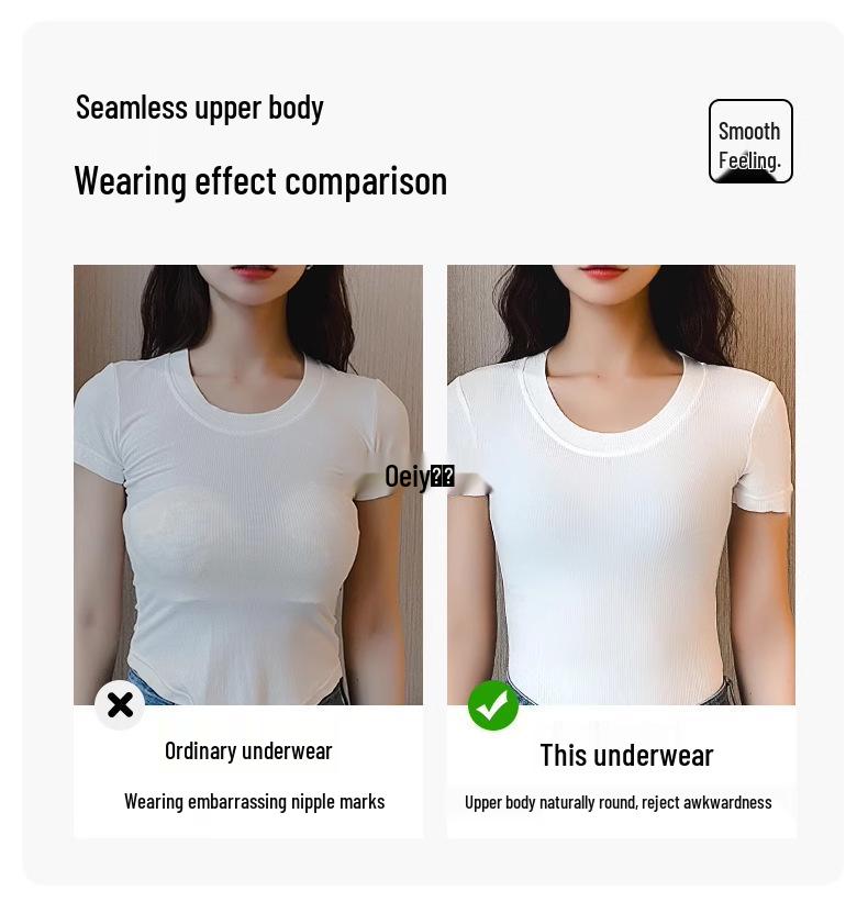 Ultra-Thin Seamless Lift Bra: Invisible Rabbit Ear Cup for Women