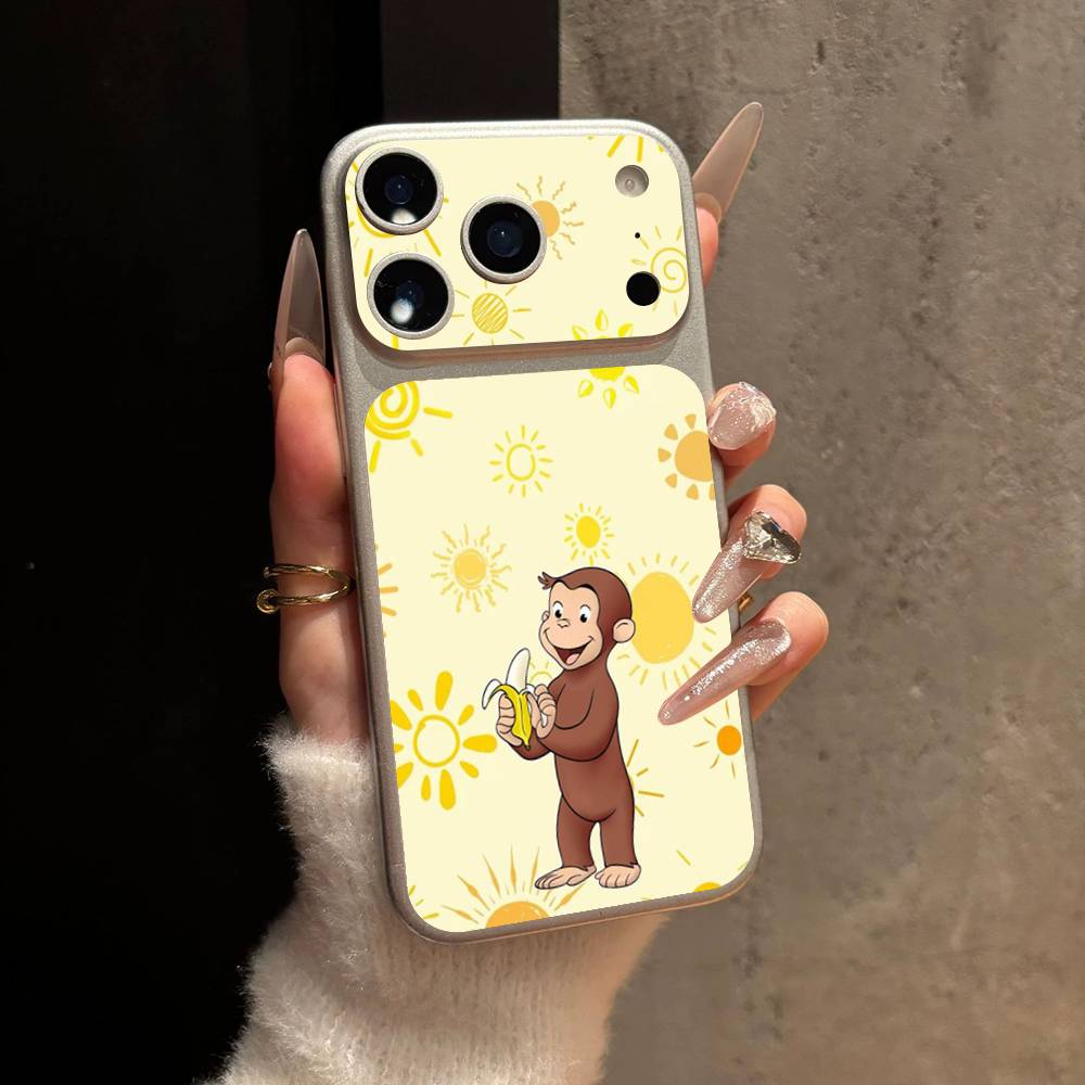 Lovely Cartoon C-Curious Georges Modern Style Back Decal Sticker Protective Wrap Skin for iPhone 17 Pro 17 Pro Max