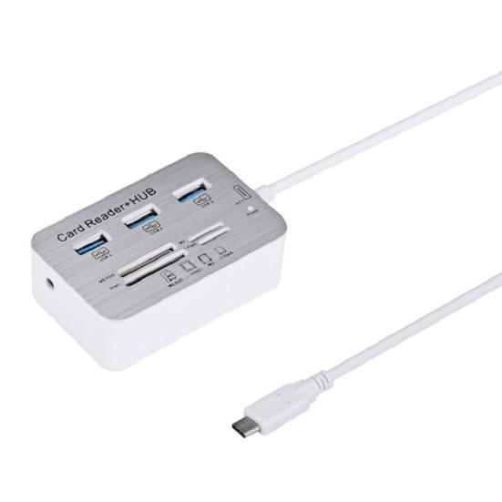USB 3.0 концентратор для чтения карт памяти 7-в-1 MS SD M2 TF Multi-in-1 адаптер со скоростью передачи данных 5 Гбит/с Защита от перенапряжения для Windows