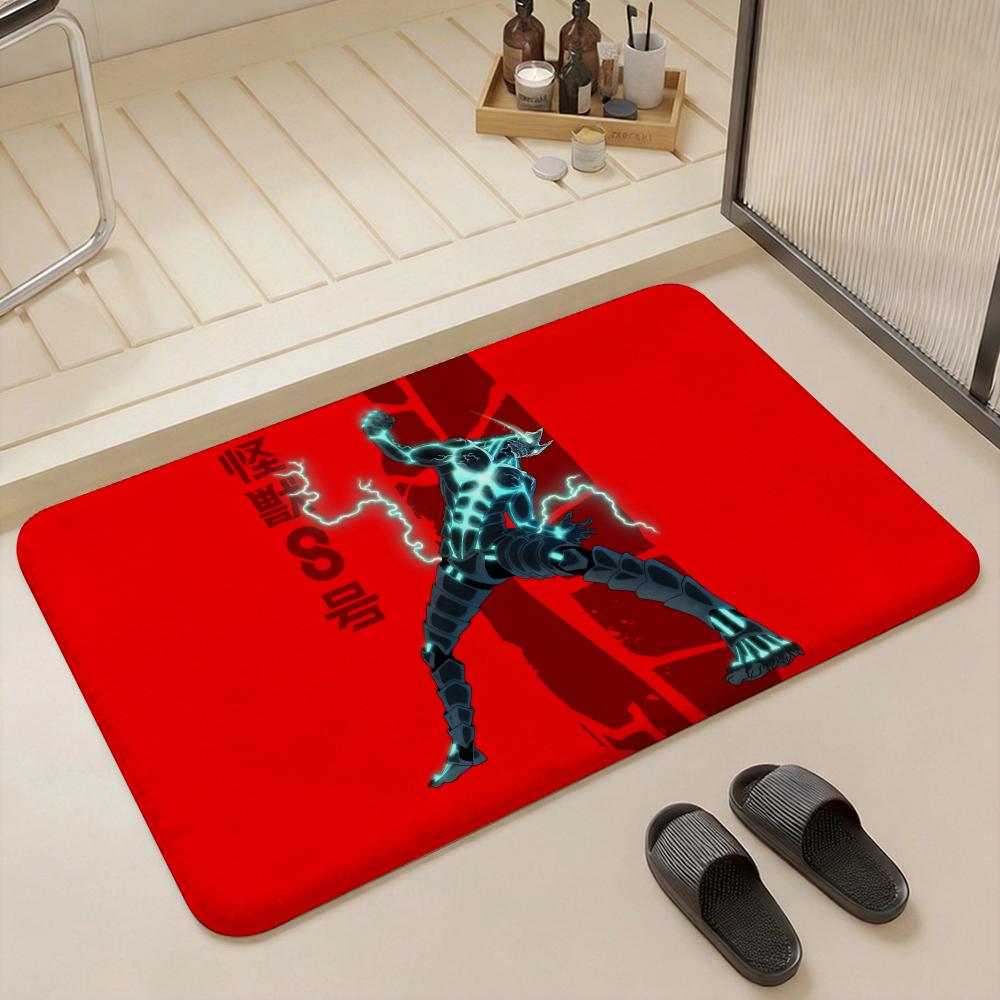 Anime A Kaiju Hachigou Floor Mat Eco Flannel Doormat Non Slip Odorless Indoor Floor Rug Soft Short Plush Home Mat