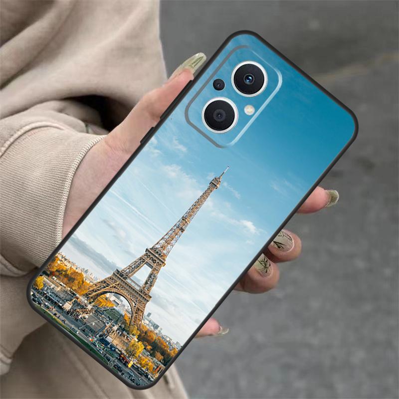 Франция Париж Эйфелева башня Чехол для OPPO Reno 8T 13F 14F 12F 11F 10 12 13 14 Pro 7 8 Lite OPPO Find X8 X6 X9 Pro Обложка