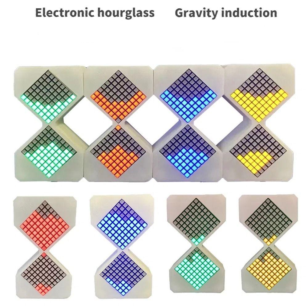 Cyber Style LED Electronic Hourglass with Gravity Sensing Luminous Sandglass  Birthday Gift