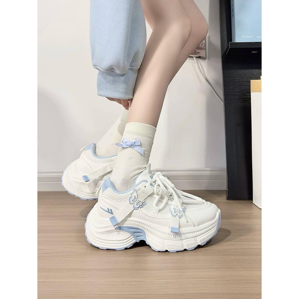 fashion girls shoes2026New spring collection: butterfly-decorated mesh sneakers, thick-soled chunky sneakers, and trendy athletic shoes for girls