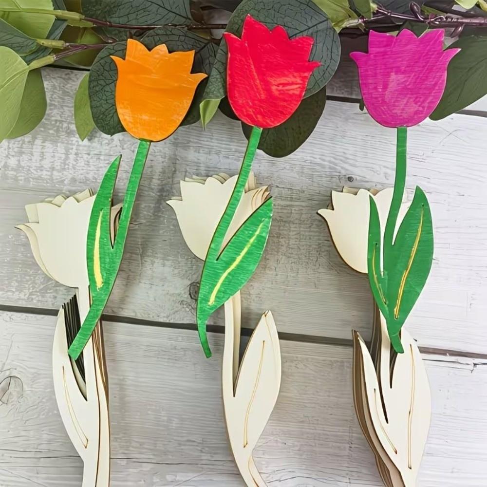 30 PCS Creative Wooden Rose Chips Funny Mother's Day Gifts For Weddings Birthdays Holidays