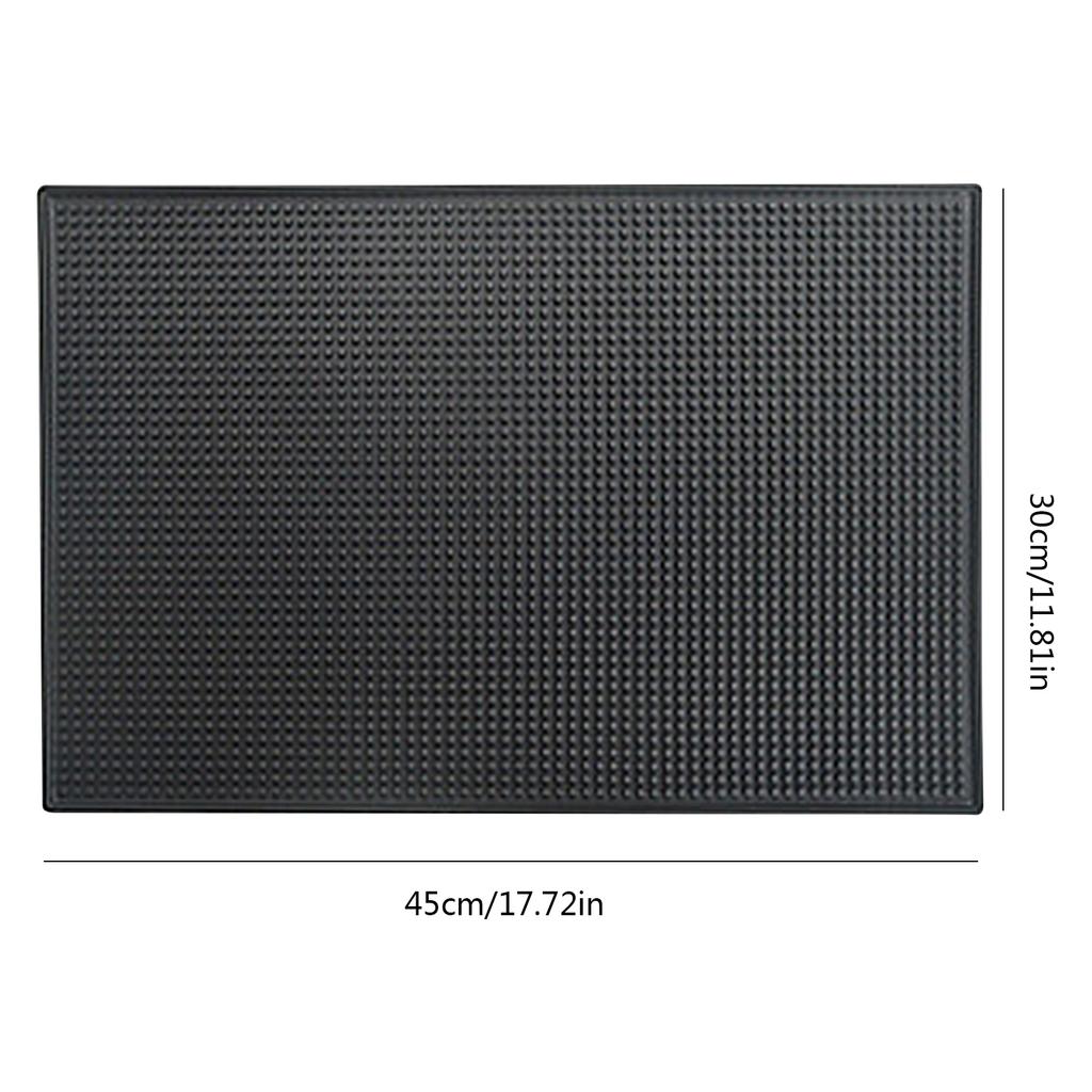 Bar Mat Rubber Coffee Bar Mats Anti-slip PVC Cup Mat Waterproof Heat Resistant Drain Mat for Bar Cafe Barista Cocktail Bartender Cup Holders 5