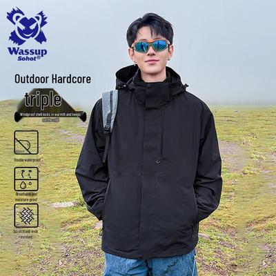 Wassup Sohot Мужская зимняя куртка 3-в-1 для активного отдыха