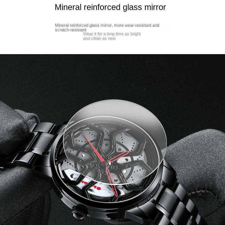 Импортные часы SVJ с модифицированной ступицей колеса, мужские автомобильные часы, трехмерные полые часы