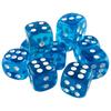 Candy Color Dice 10pcs 6 Sided Translucent Dice Acrylic Game Dice Set