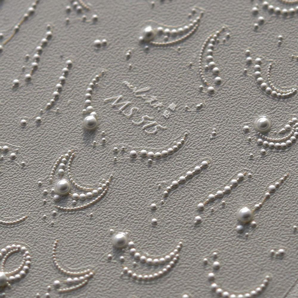 3D Nail Stickers Pearl Nail Art Decorations New French Tips DIY