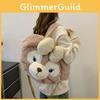 Shelliemay Bowknot Plush Backpack Single Shoulder Underarm Bag Cute Gift Kids
