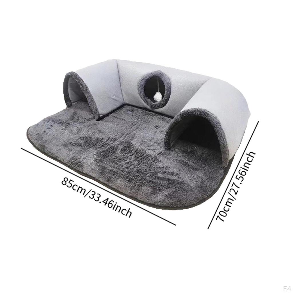 Function Cat Bed with Tunnel And Play Area for Indoor Use By Small Animals