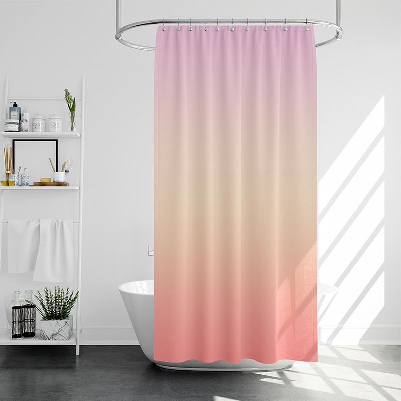 Разве это не скандинавский простой градиент, занавеска для душа, ванная комната, дверь, перегородка, занавеска, ткань из полиэстера, водонепроницаемая и устойчивая к плесени