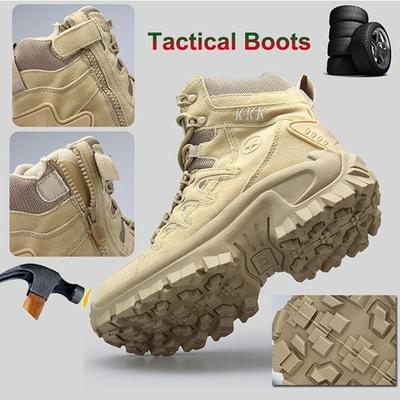 Военные армейские ботинки, мужские уличные тактические армейские ботинки, водонепроницаемые камуфляжные охотничьи ботинки, нескользящие ботинки для пустыни, походная обувь для мужчин