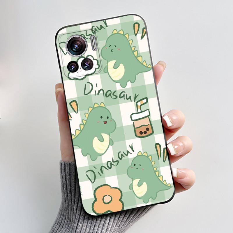 Casing For Motorola Edge 30 Ultra / Edge X Cover Aesthetic Fashion Cute Cat Astronaut Black Soft Silicone Shockproof TPU Case